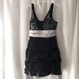 Black and Grey Short Dress